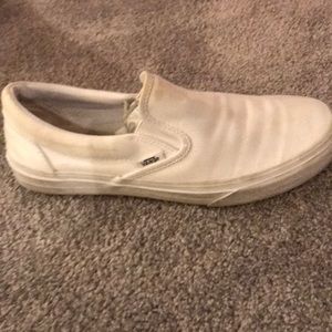 White slip on vans